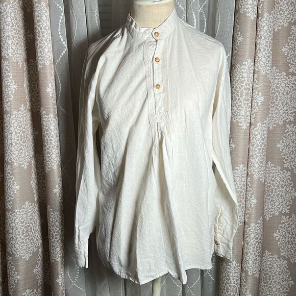 FOLKLORICO Men’s 100% Cotton Long Sleeve Shirt – Size M/L - Picture 1 of 6